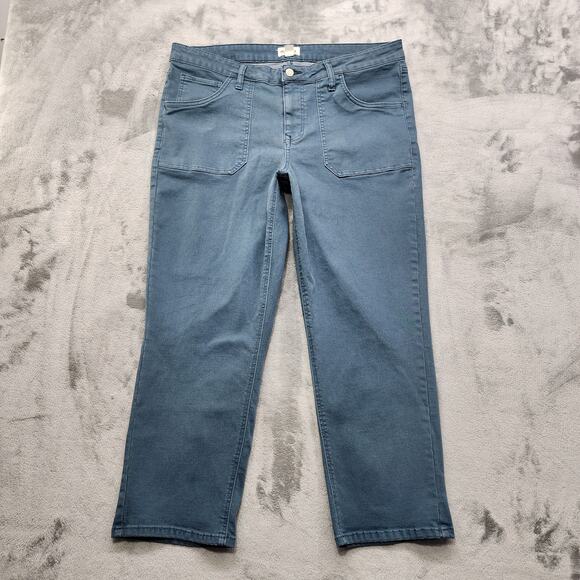 Maurices M Jeans Womens 18W Blue Tapestry High Rise Slim Straight Ankle Stretch - Picture 1 of 13